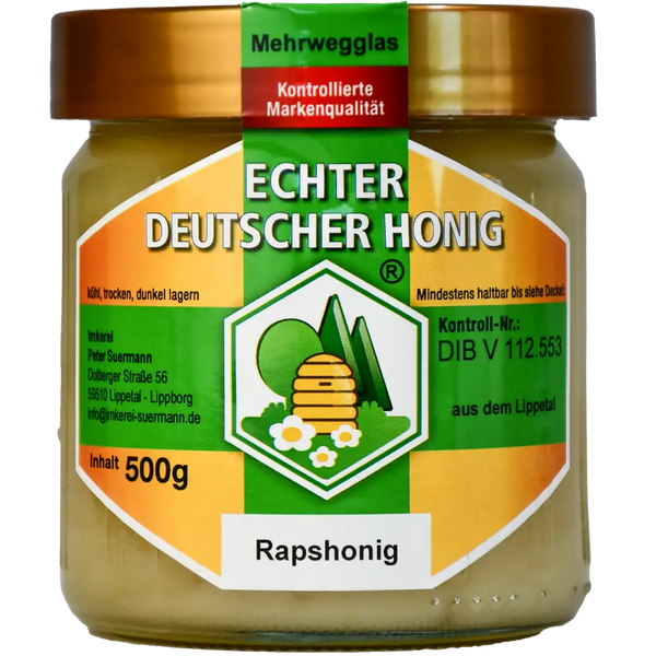 500g Glas Rapshonig