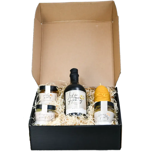 Geschenkbox mit 500ml Honiglikör