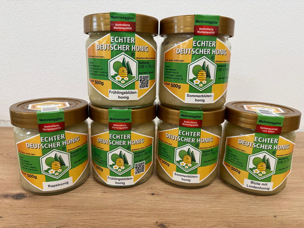 6er Honig Mix – 4 Sorten frei wählbar (6x500g) - Versandkostenfrei